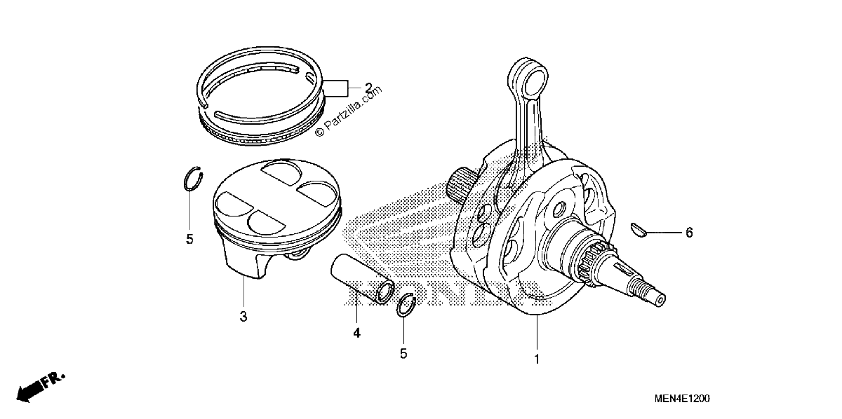 Diagrama de CRANKSHAFT PISTON