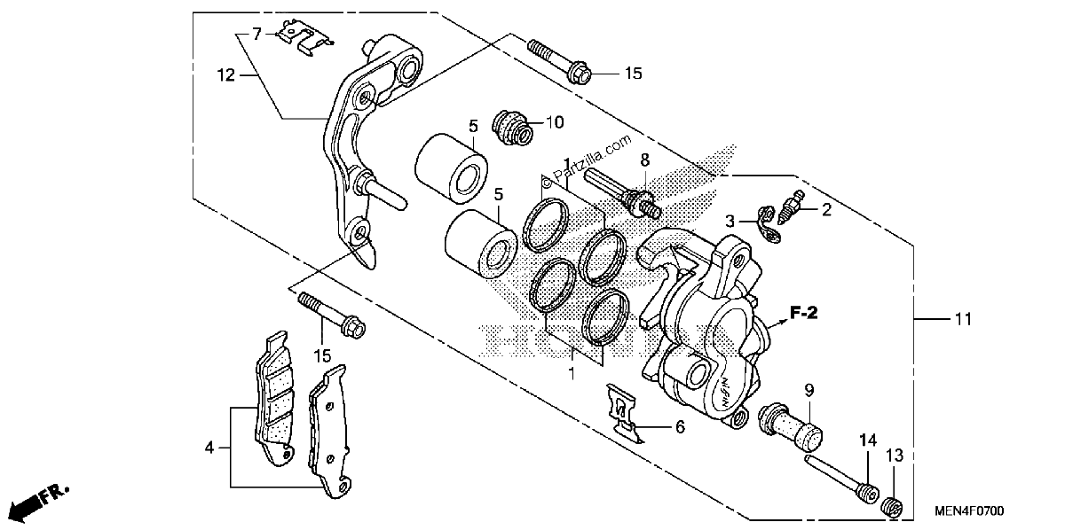 Diagrama de FRONT BRAKE CALIPER