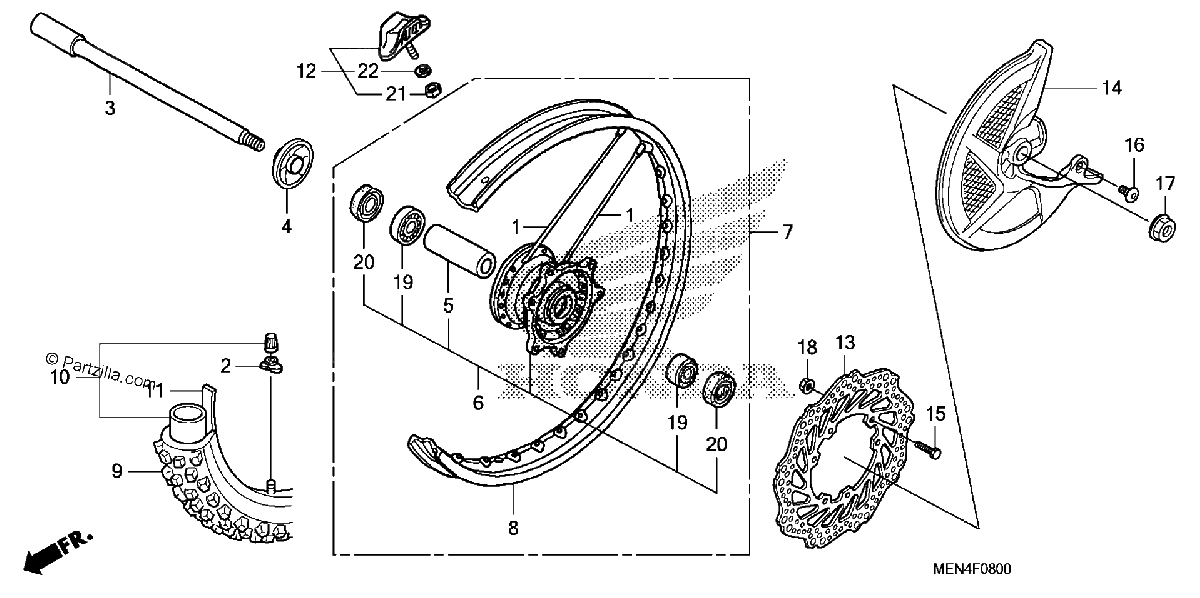Diagrama de FRONT WHEEL