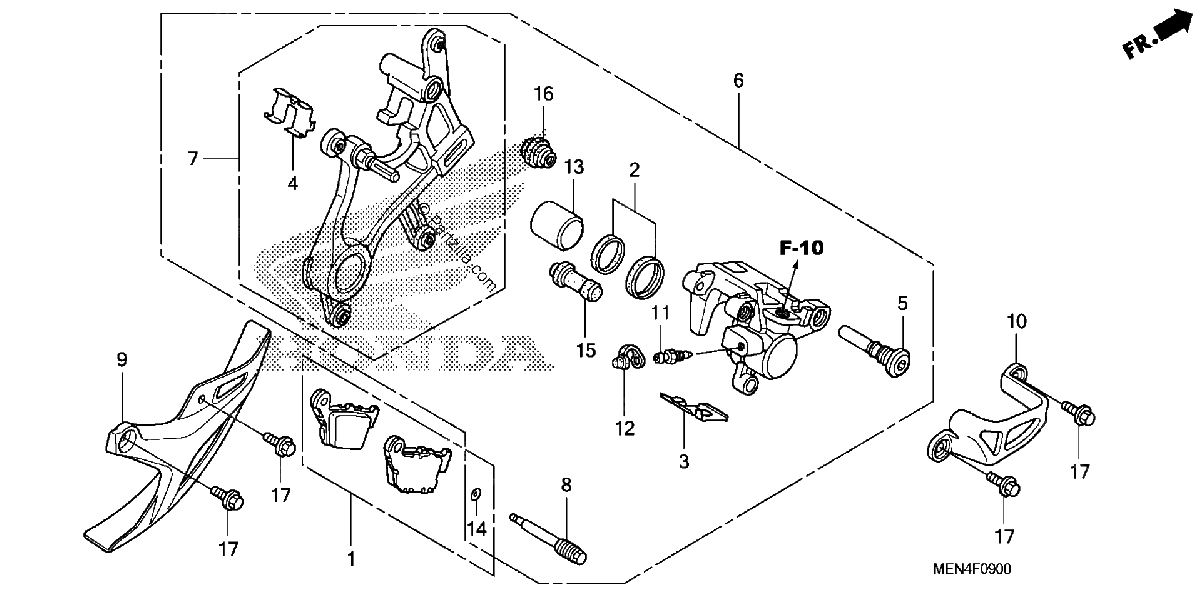Diagrama de REAR BRAKE CALIPER