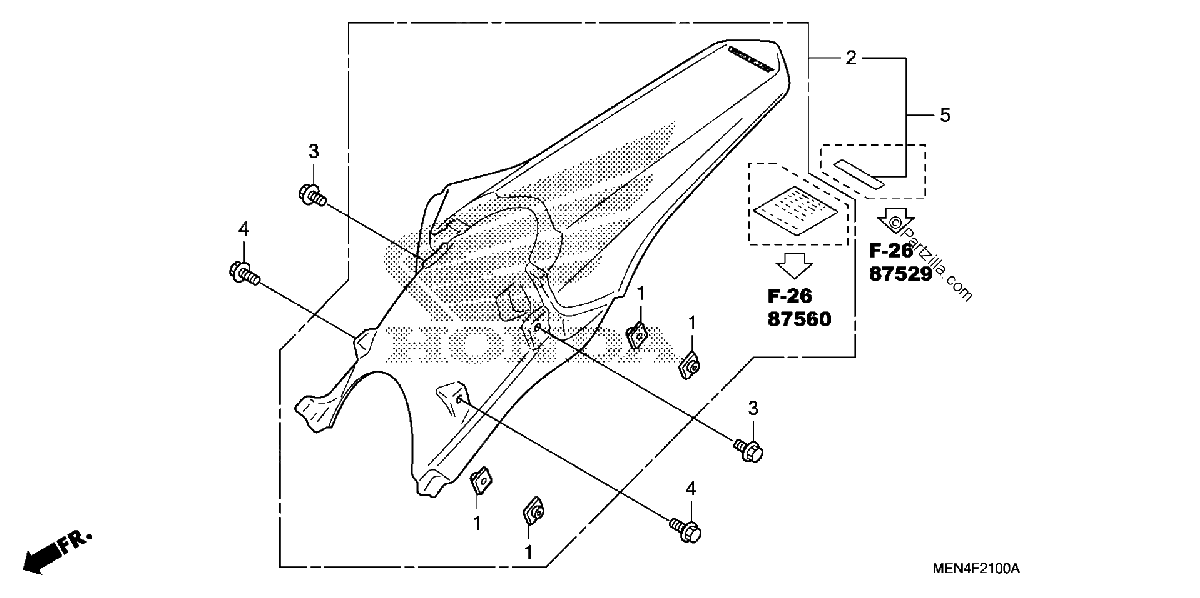 Diagrama de REAR FENDER