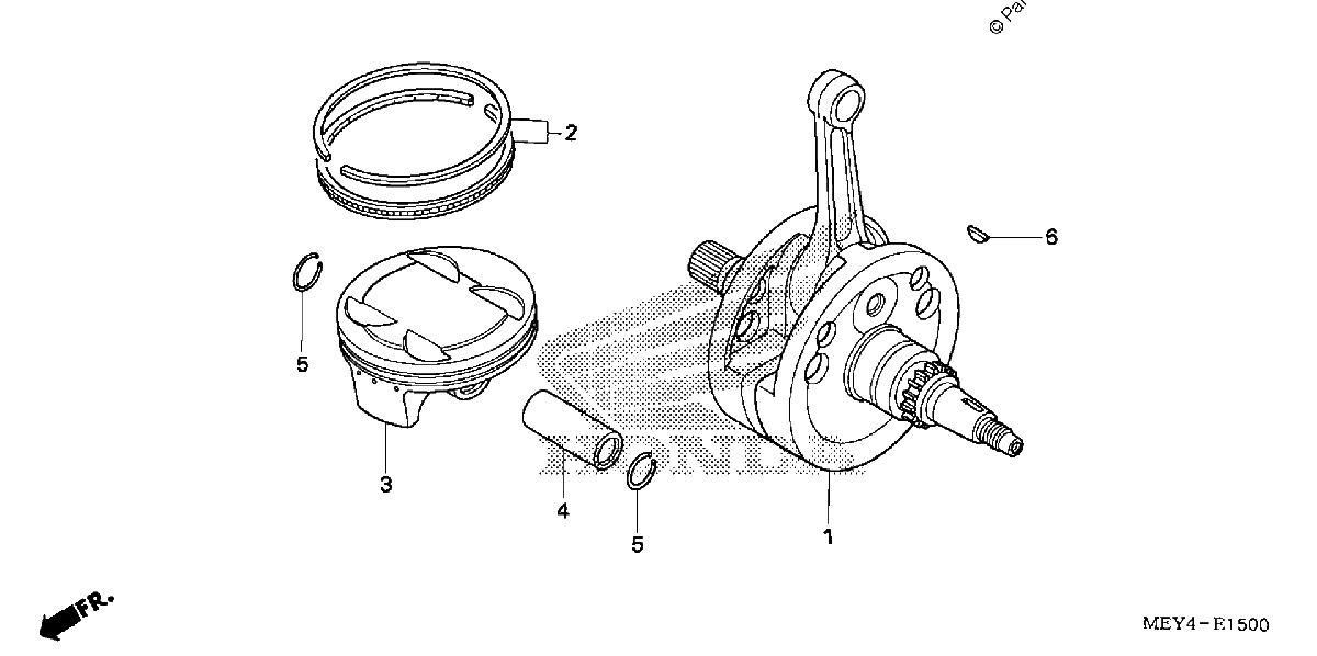 Diagrama de CRANKSHAFT PISTON