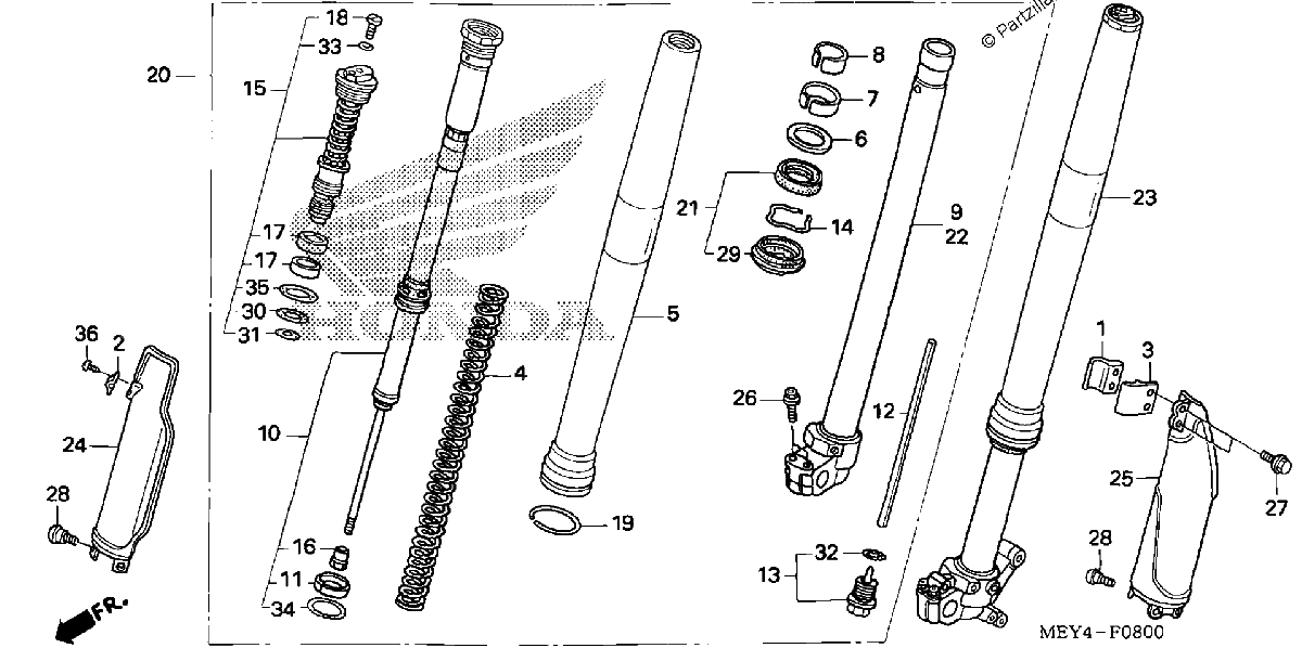Diagrama de FRONT FORK