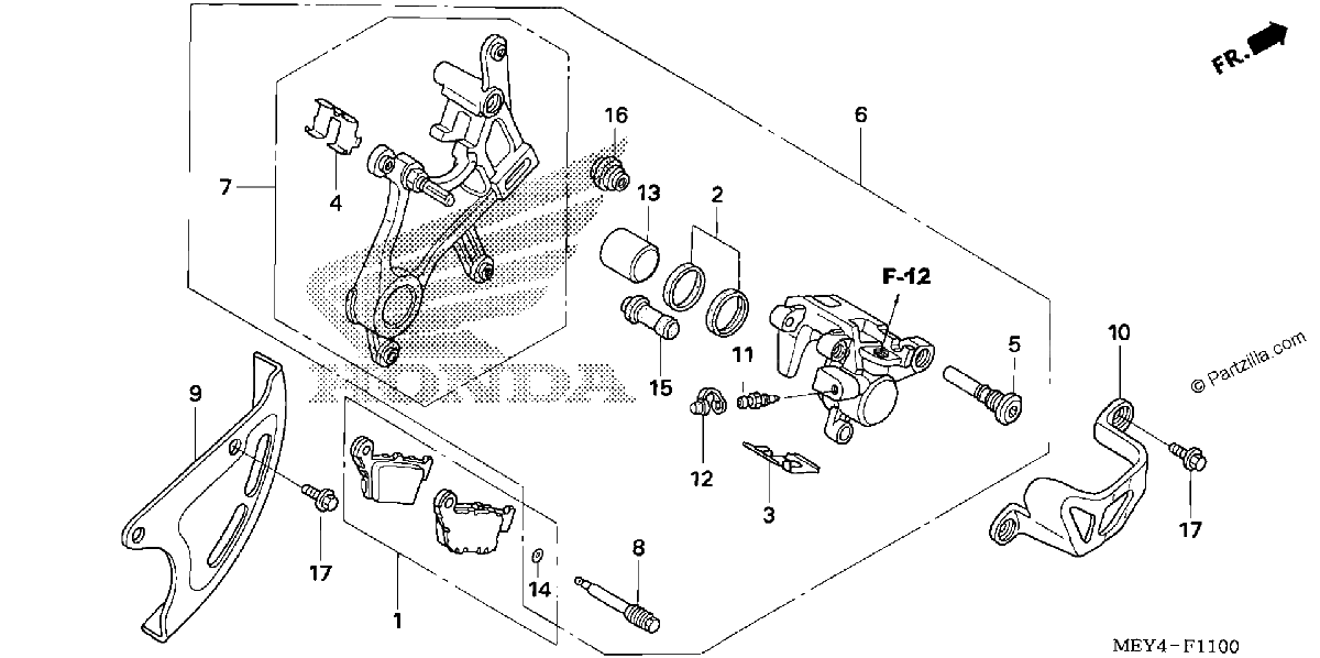 Diagrama de REAR BRAKE CALIPER