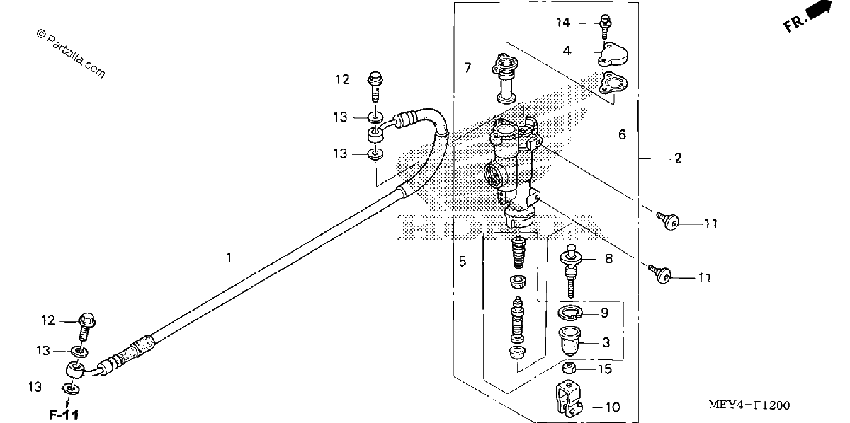 Diagrama de REAR BRAKE MASTER CYLINDER
