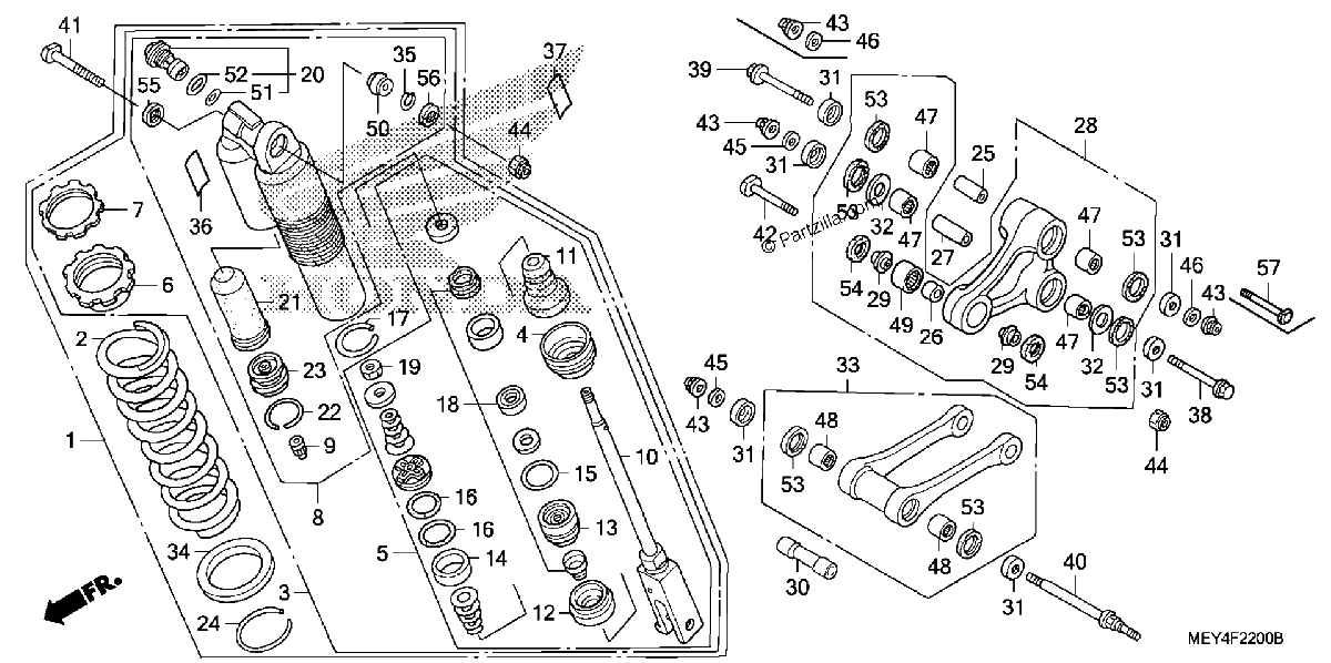 Diagrama de REAR SHOCK ABSORBER