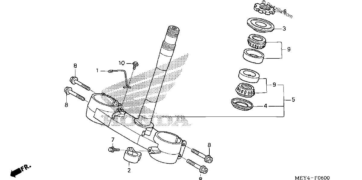 Diagrama de STEERING STEM