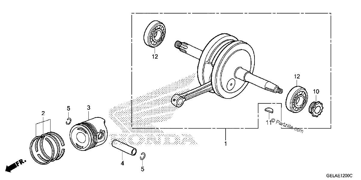 Diagrama de CRANKSHAFT PISTON