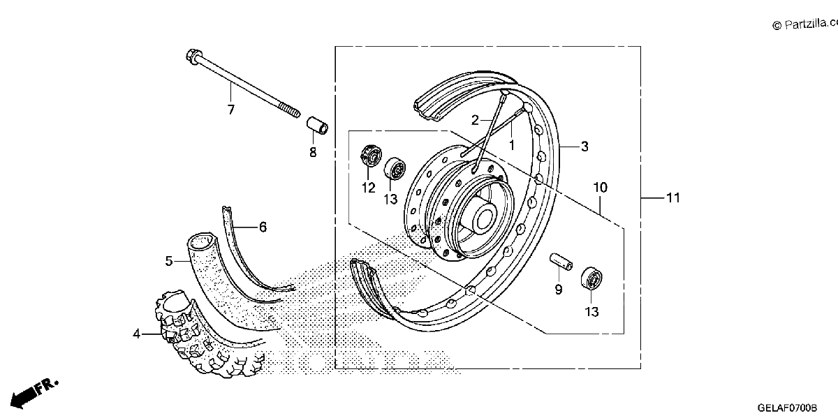 Diagrama de FRONT WHEEL