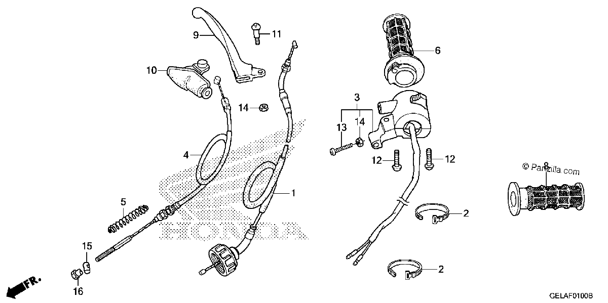 Diagrama de HANDLE LEVER SWITCH CABLE