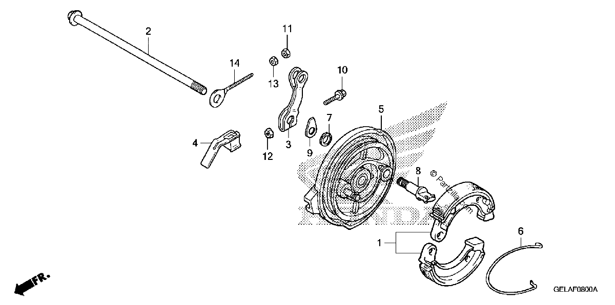 Diagrama de REAR BRAKE PANEL