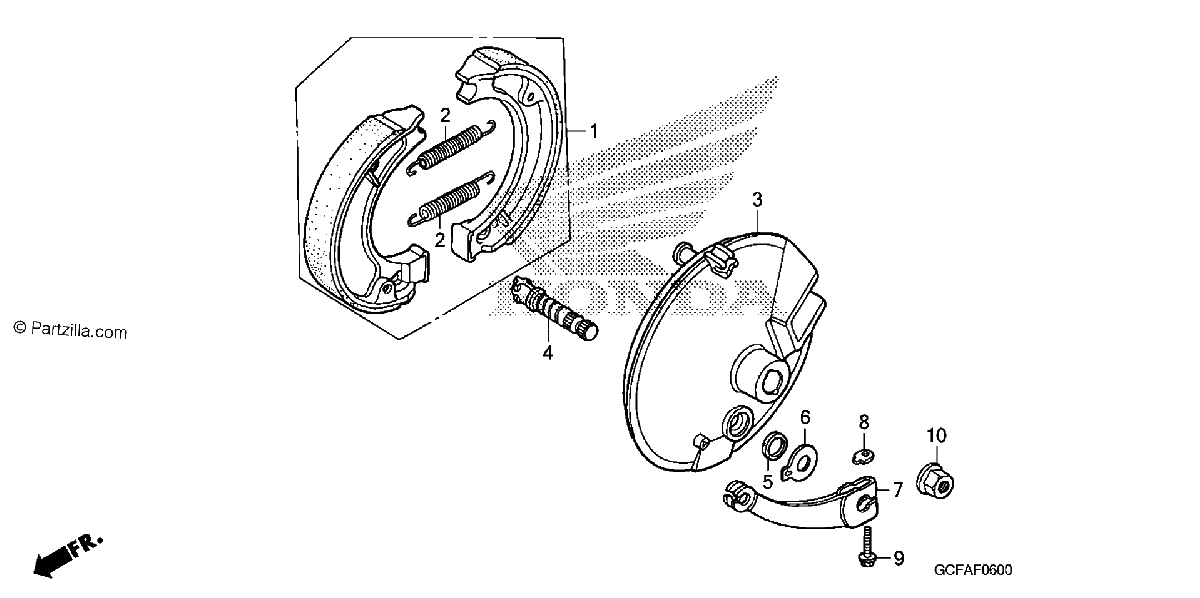 Diagrama de FRONT BRAKE PANEL