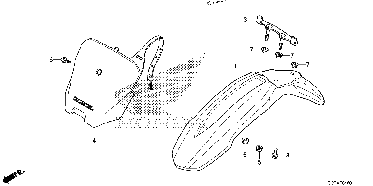 Diagrama de FRONT FENDER