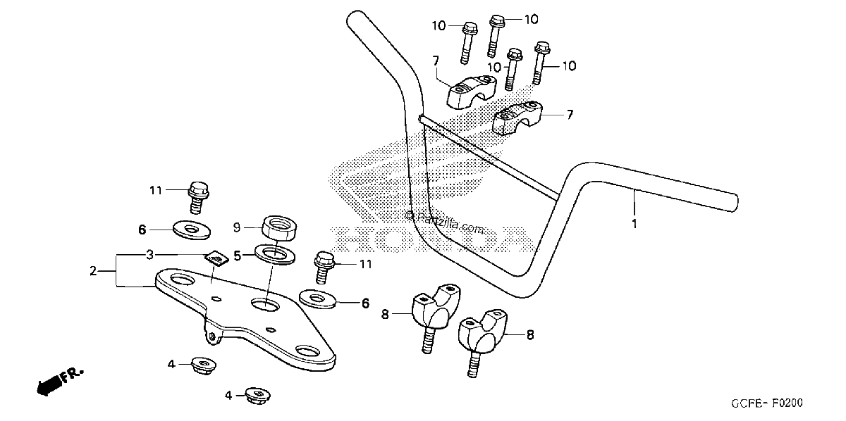 Diagrama de HANDLEBAR TOP BRIDGE