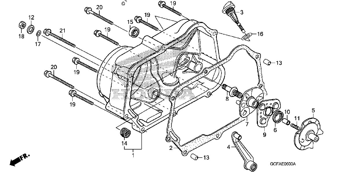 Diagrama de RIGHT CRANKCASE COVER