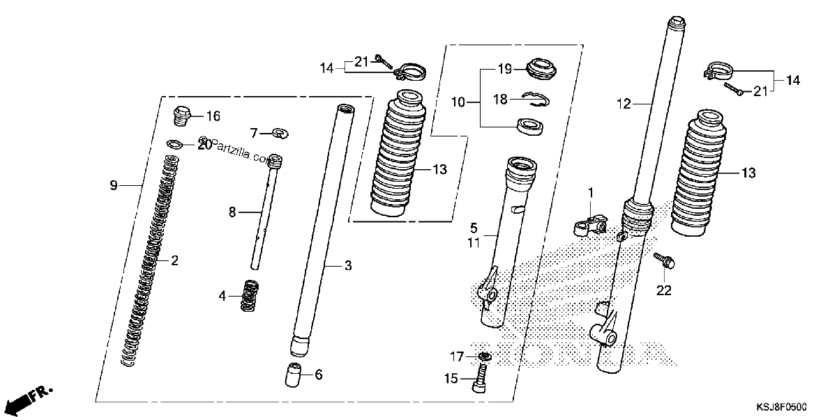 Diagrama de FRONT FORK