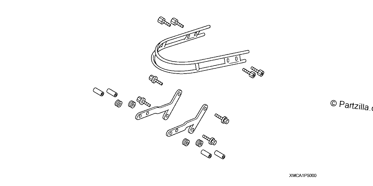 Diagrama de FRONT FENDER RAIL CHROME