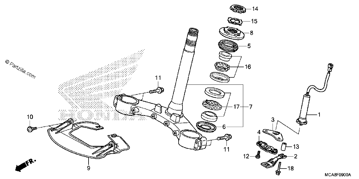 Diagrama de STEERING STEM
