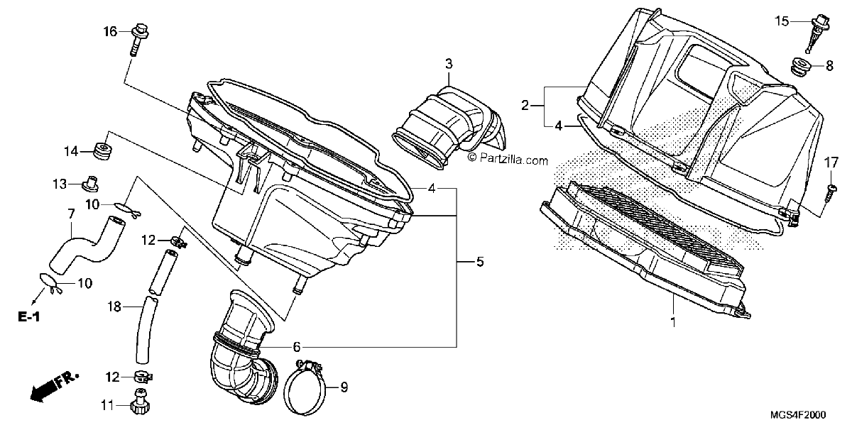 Diagrama de AIR CLEANER