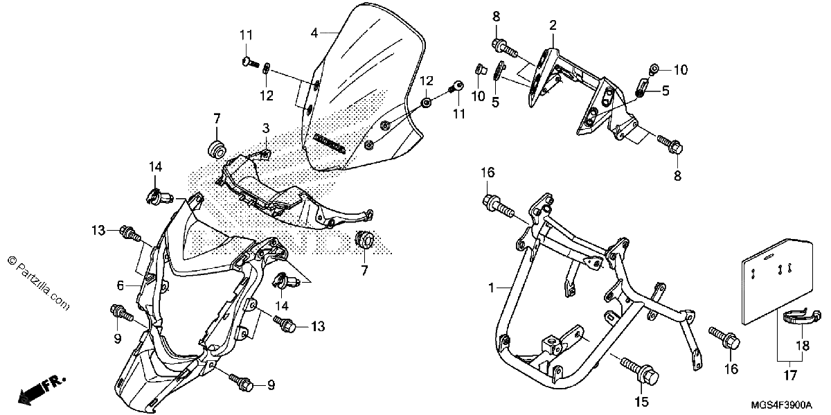 Diagrama de FRONT COWL