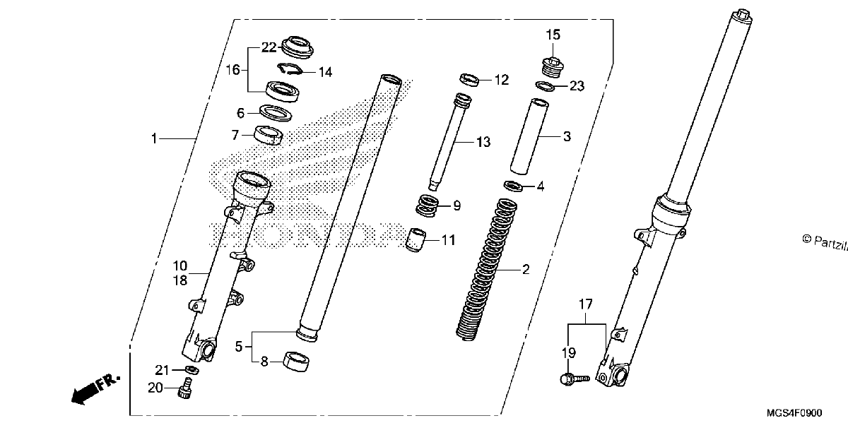 Diagrama de FRONT FORK