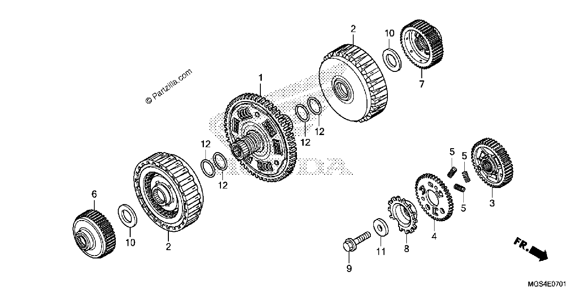 Diagrama de CLUTCH NC700XD