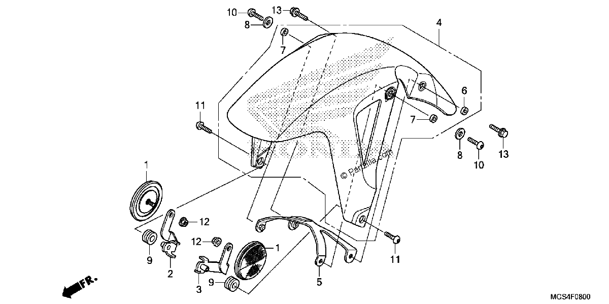 Diagrama de FRONT FENDER