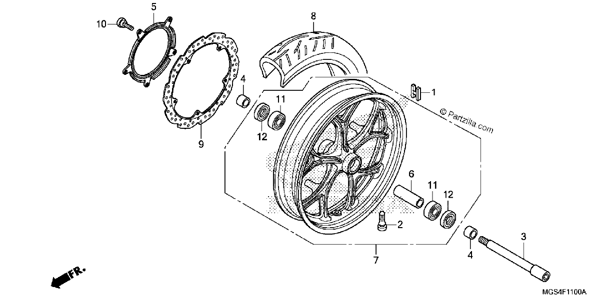 Diagrama de FRONT WHEEL