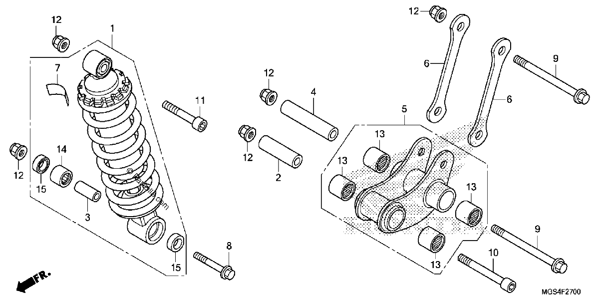 Diagrama de REAR SHOCK ABSORBER