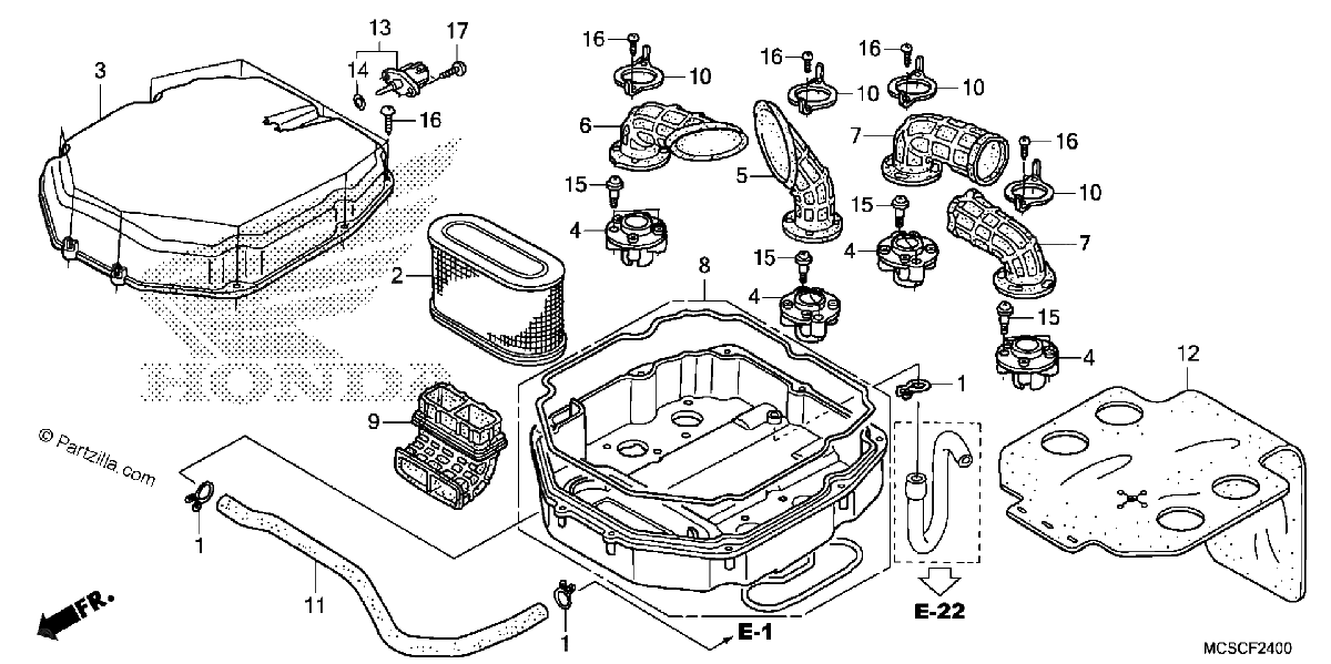 Diagrama de AIR CLEANER