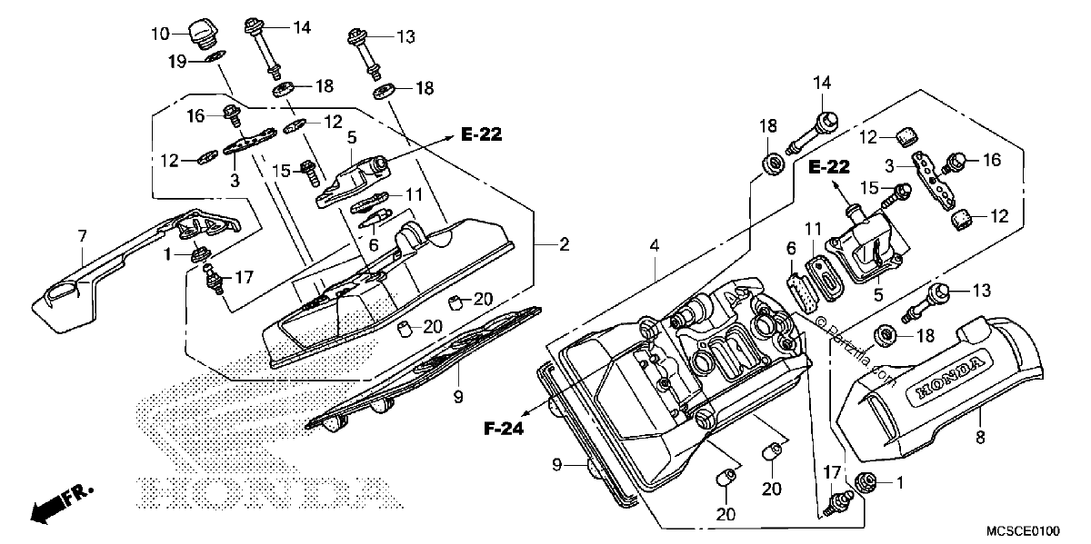 Diagrama de CYLINDER HEAD COVER