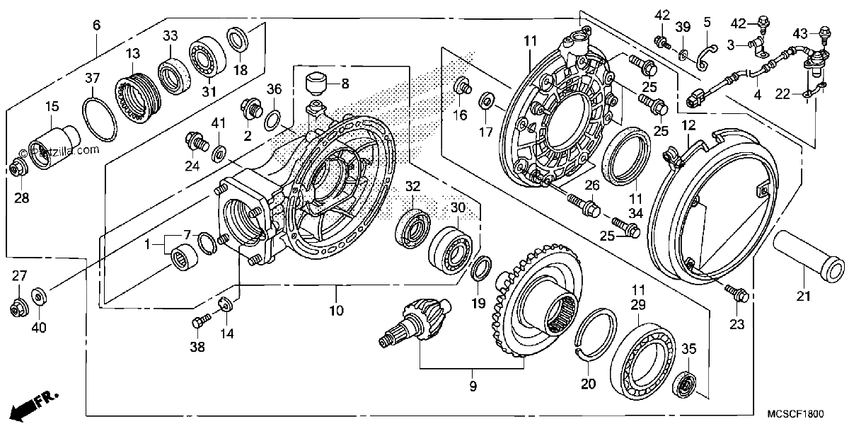 Diagrama de FINAL DRIVEN GEAR