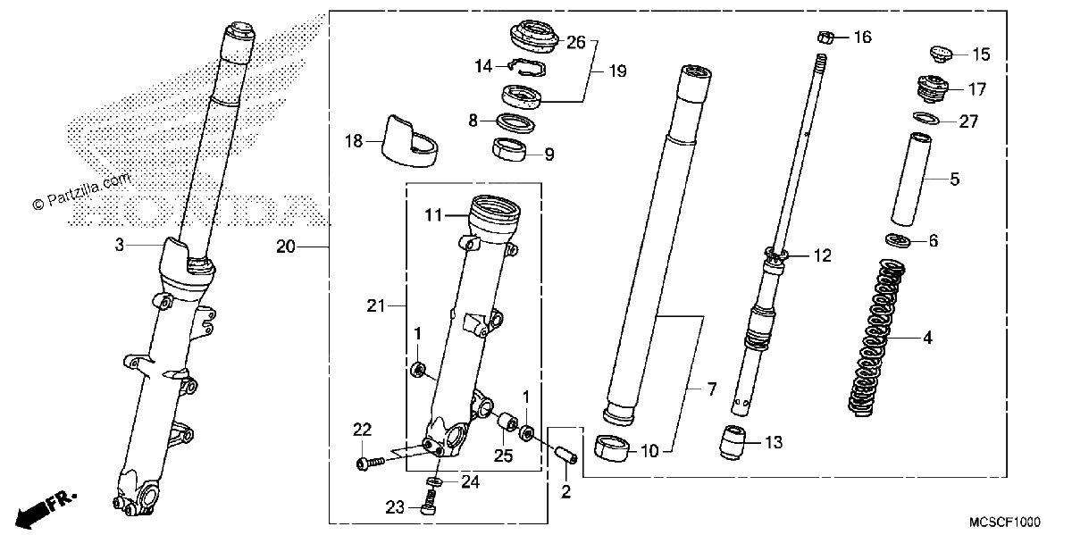 Diagrama de FRONT FORK