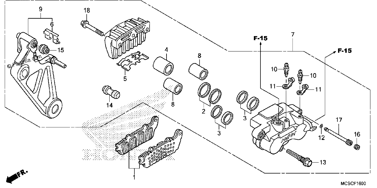 Diagrama de REAR BRAKE CALIPER