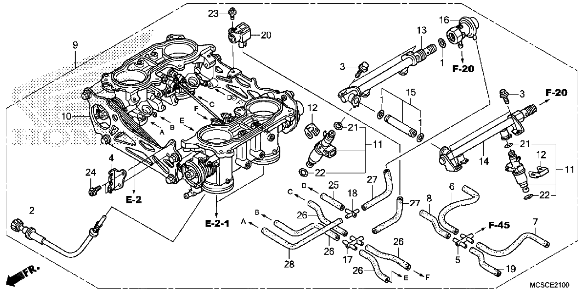 Diagrama de THROTTLE BODY