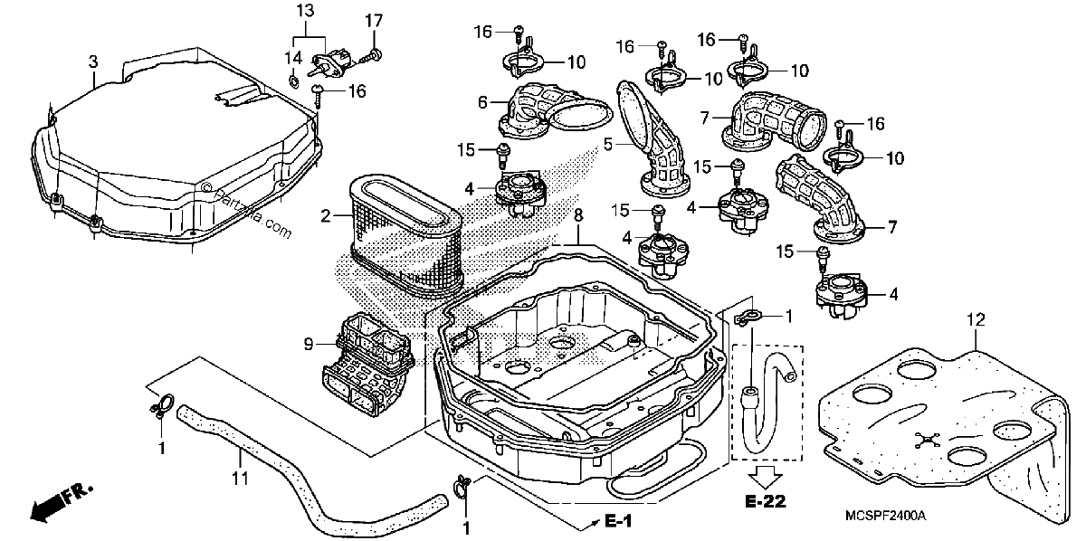 Diagrama de AIR CLEANER