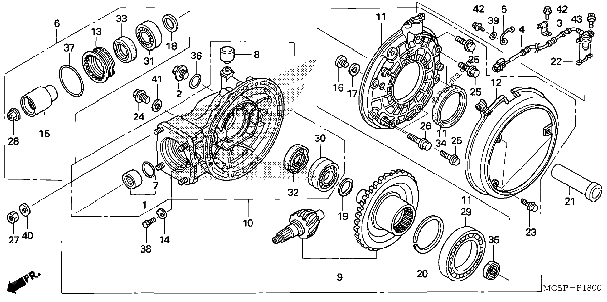 Diagrama de FINAL DRIVEN GEAR