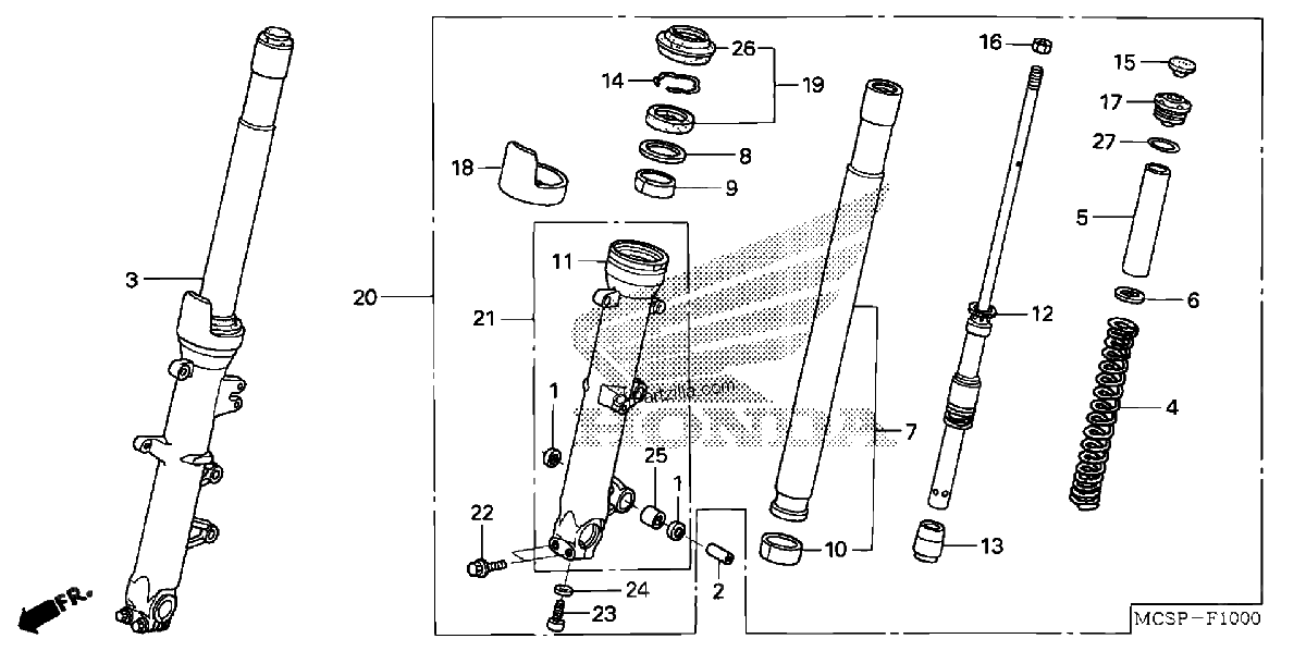 Diagrama de FRONT FORK