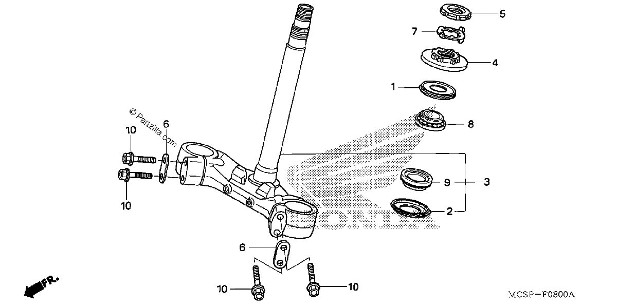 Diagrama de STEERING STEM
