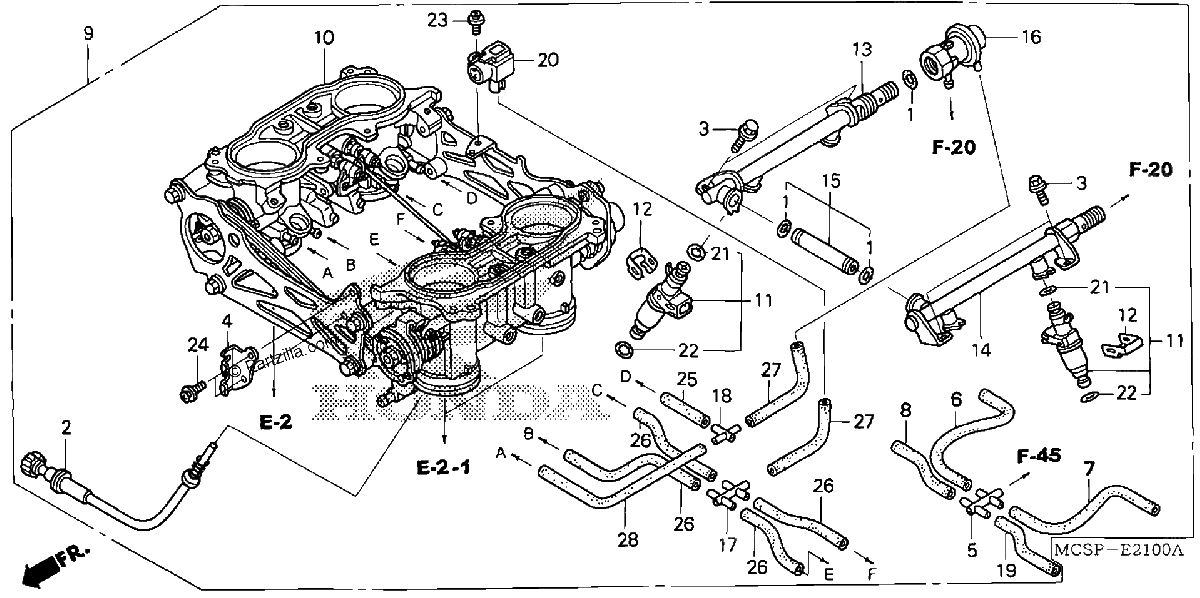 Diagrama de THROTTLE BODY ASSY
