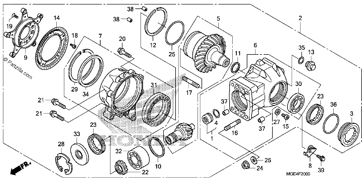 Diagrama de FINAL DRIVEN GEAR