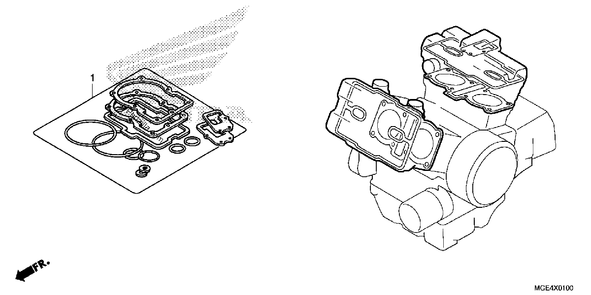Diagrama de GASKET KIT A
