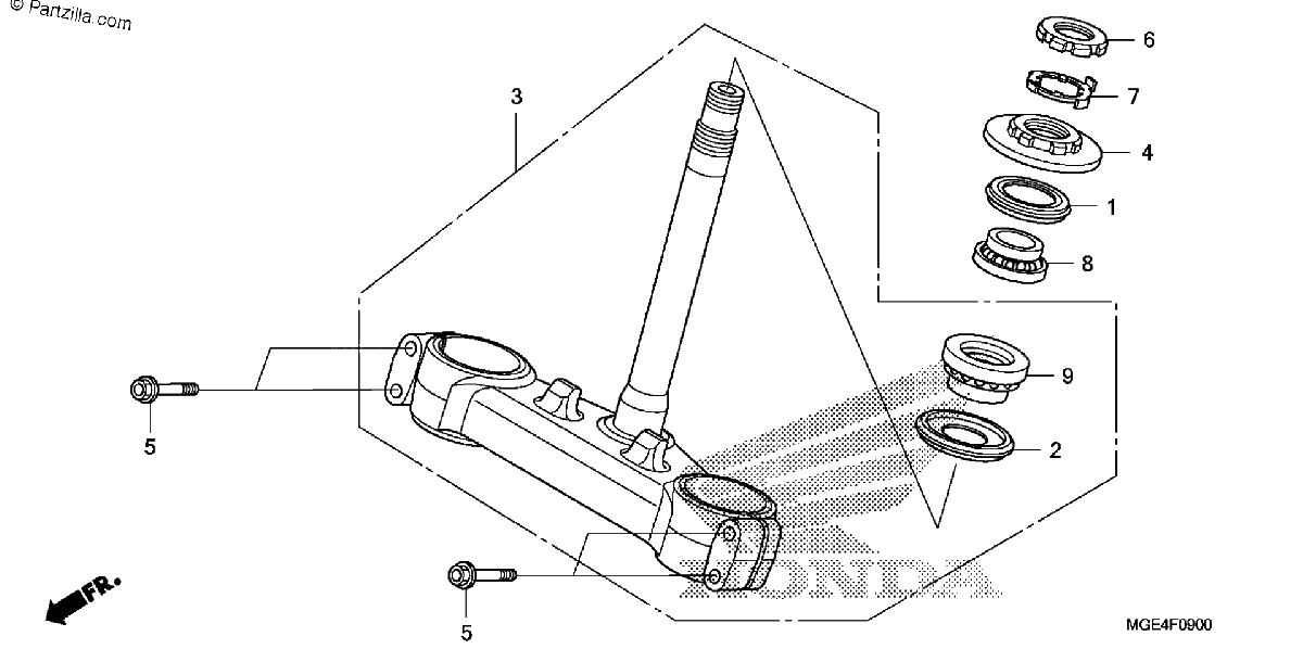 Diagrama de STEERING STEM