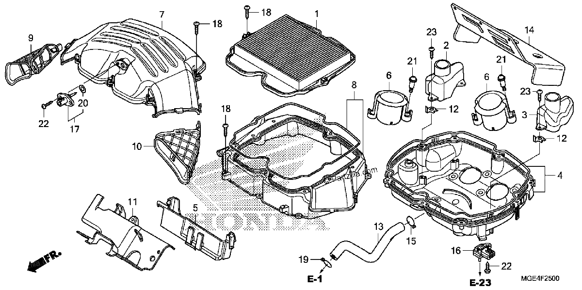 Diagrama de AIR CLEANER