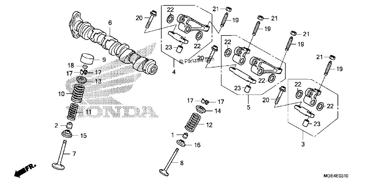 Diagrama de CAMSHAFT VALVE RR