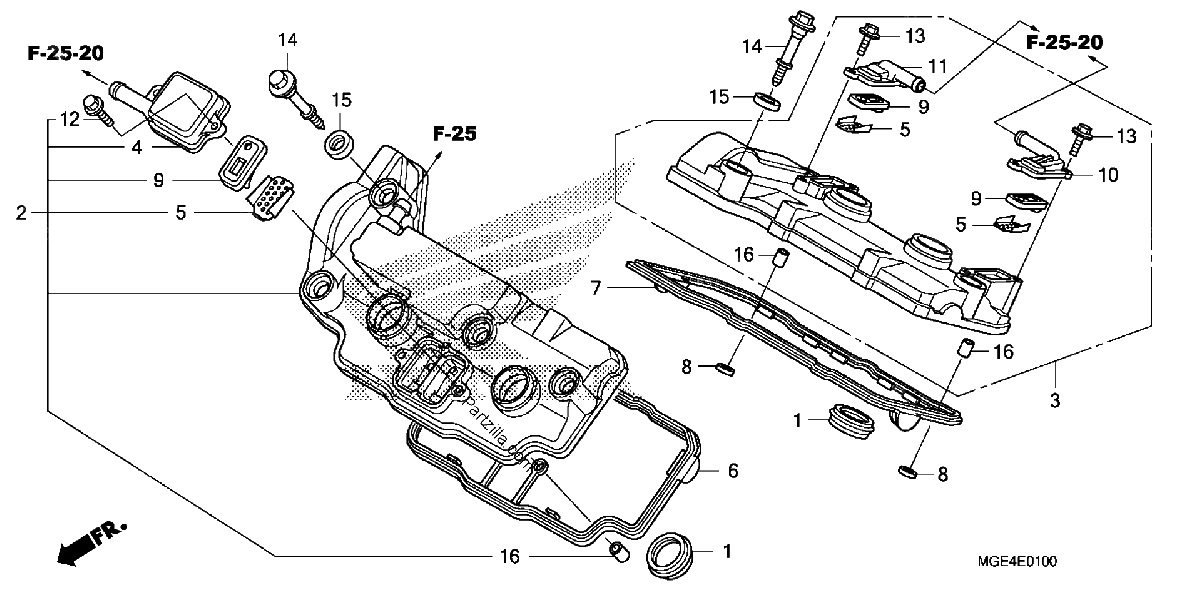 Diagrama de CYLINDER HEAD COVER