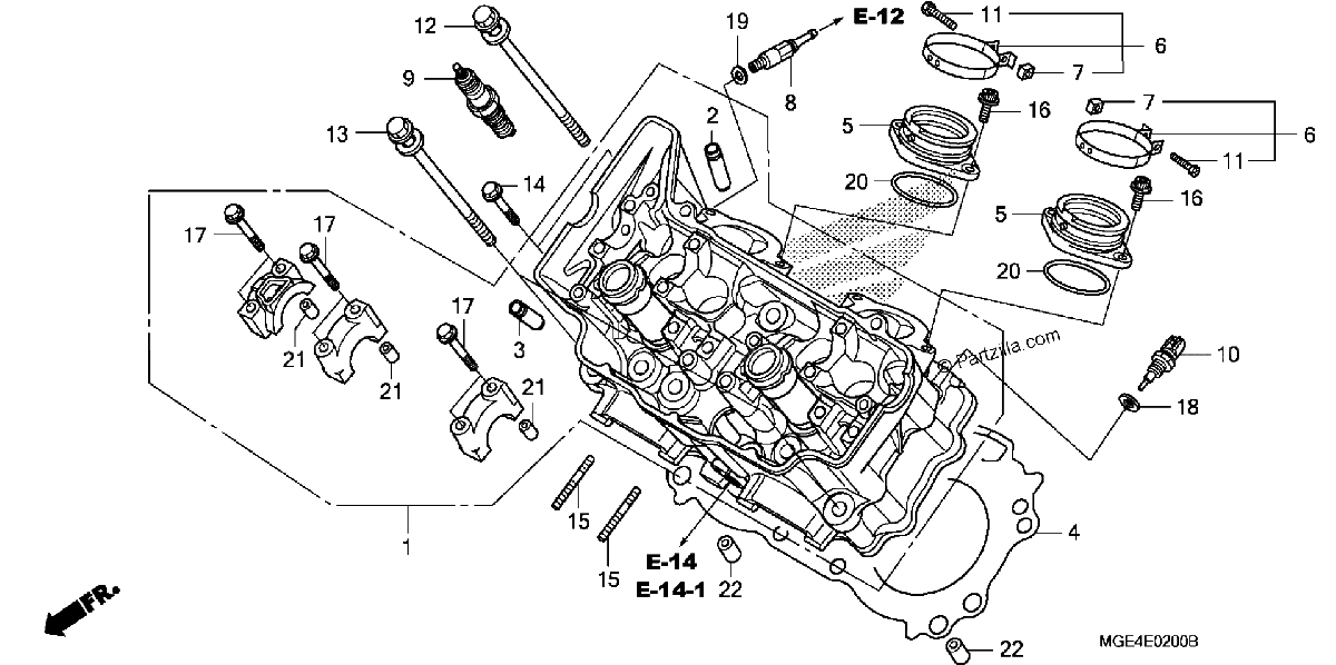 Diagrama de CYLINDER HEAD FR