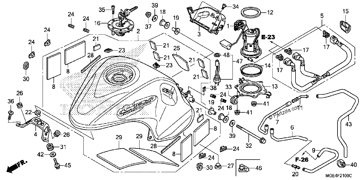 Diagrama de FUEL TANK FUEL PUMP