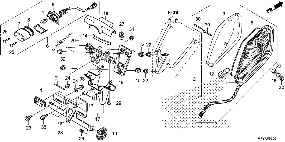 Diagrama de TAILLIGHT LICENSE LIGHT 1