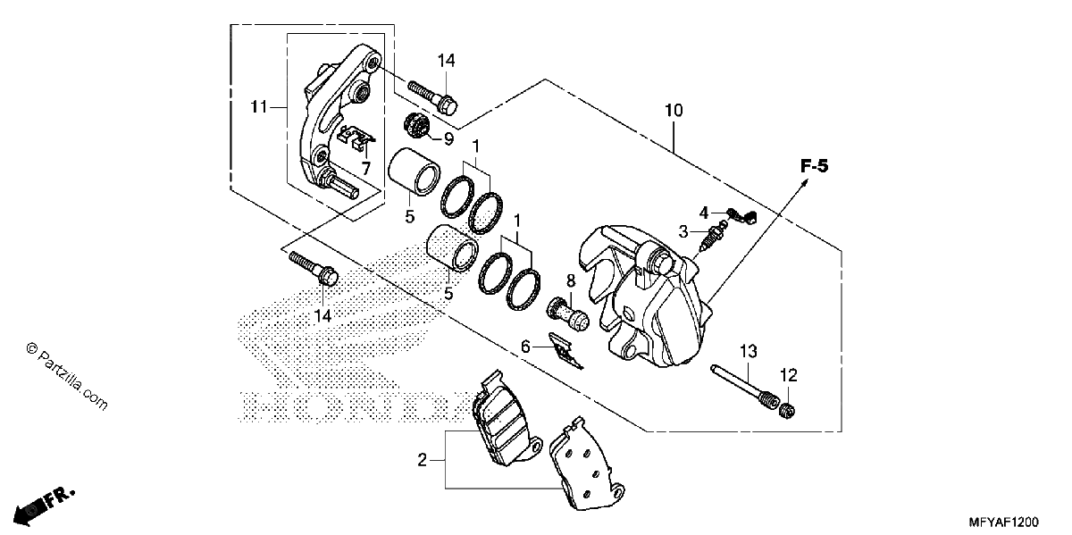 Diagrama de FRONT BRAKE CALIPER
